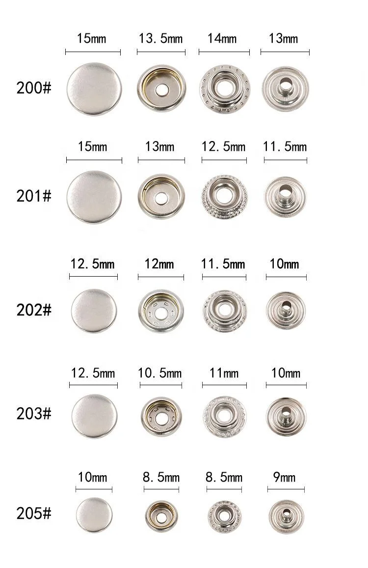 Wholesale customization 200# 201# 203 # 205# Emergency button metal button Snap Button