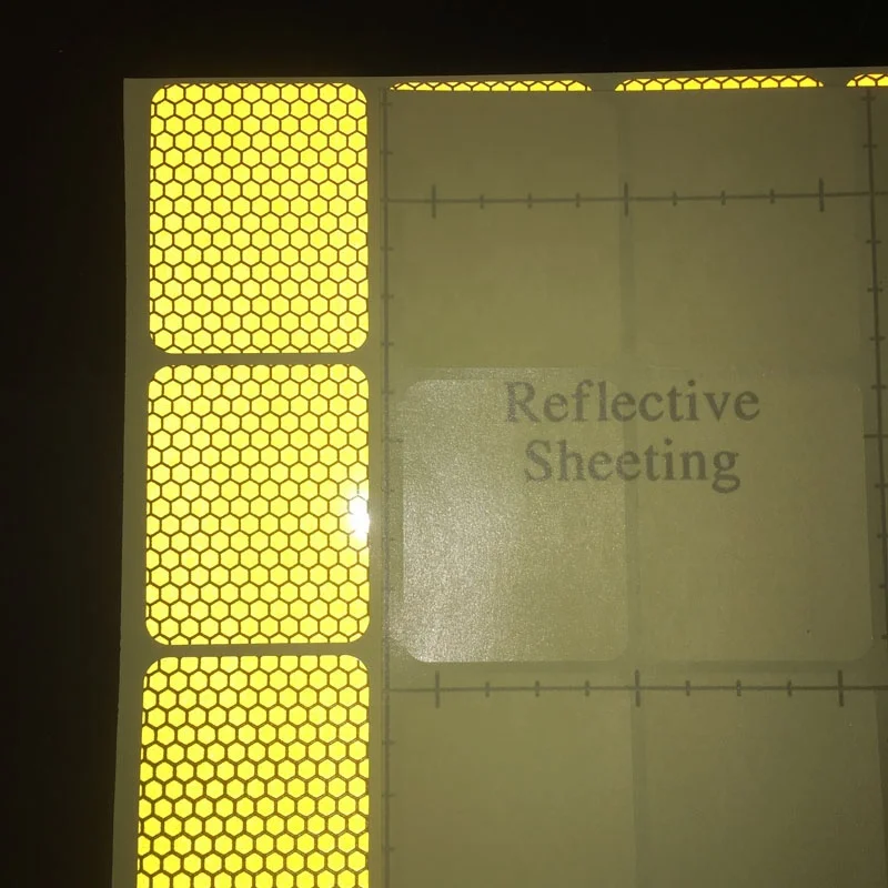 High Visibility Diamond Grade Reflective Bike Helmet Stickers PVC PET Prismatic Hologram Printable Sheeting for Night Riding