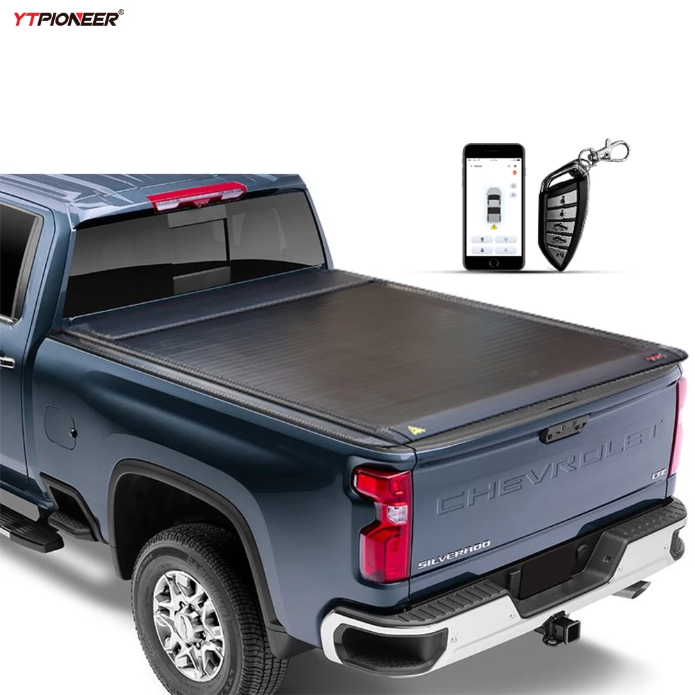 YTPIONEER Hot High Quality Waterproof Selling Roller Lid Tonneau Cover Chevy Silverado 2018 with Sport Bar