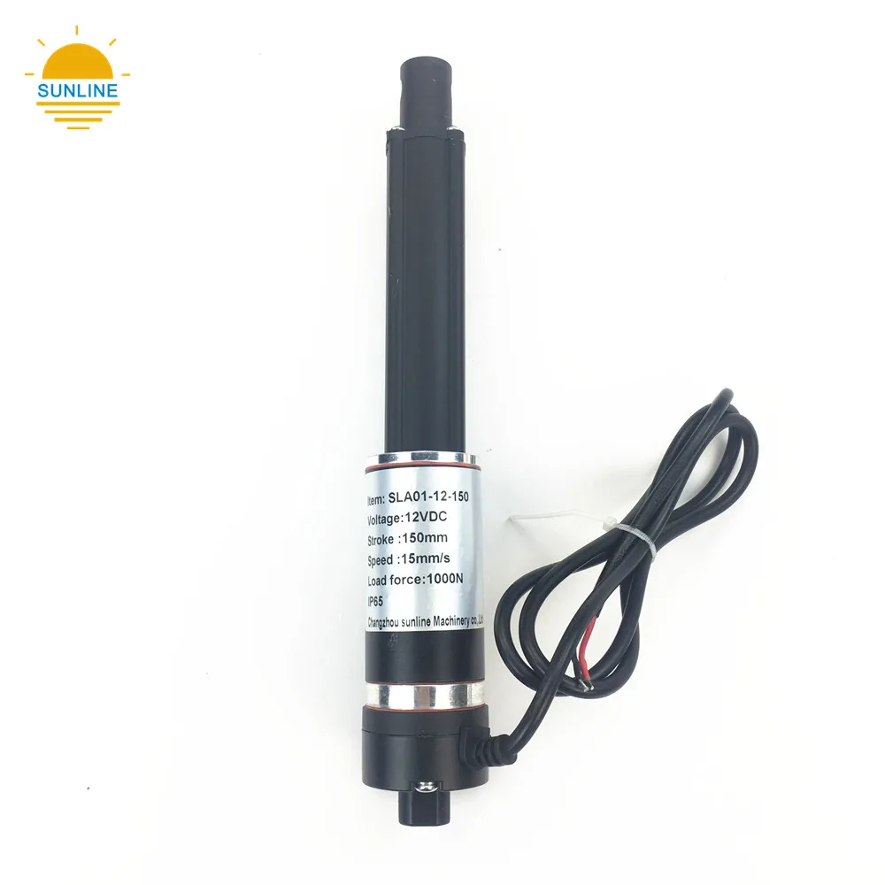 SLA02 24V magnetic Linear actuator Load Force 1000N Speed 15mm/s Stroke 150mm IP54/IP65