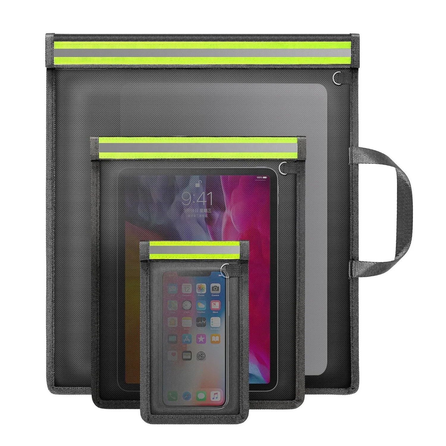 3 упаковки светоотражающие полосы огнестойкий водонепроницаемый блокирующий сигнал Faraday сумки для телефонов ключей от машины ноутбука