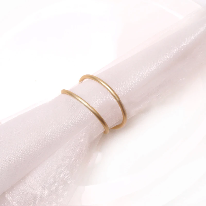 Simple napkin rings gold circle metal napkin ring  for wedding party