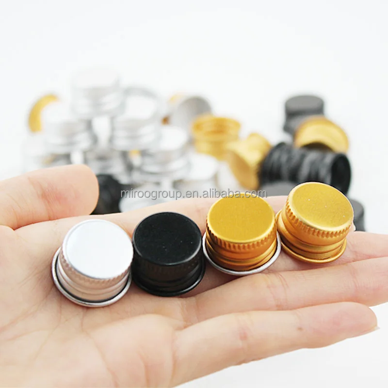 Customized Aluminum Metal Screw Cover Cap 18mm 20mm 24mm 28mm Aluminum Screw Lid for Bottle and Jars