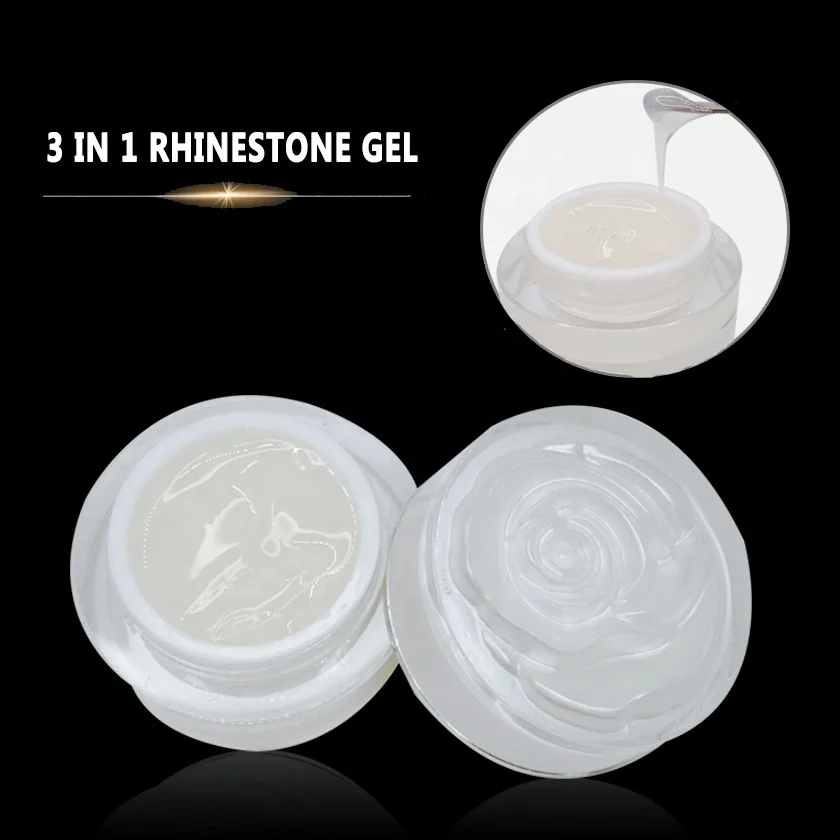 HZ Crystal Nail Art Decoration rhinestone nail gel thick nature  color stone gel