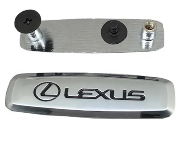 car Aluminium car sticker auto metal nameplate 3d metal embossed logo badge chrome labels for car carpet