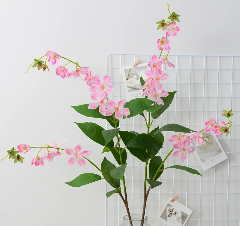 Wholesale Artificial Simulated Jasmine Flower Living Room Hotel Photography Props Home Garden Wedding Decoration Fake Flowers