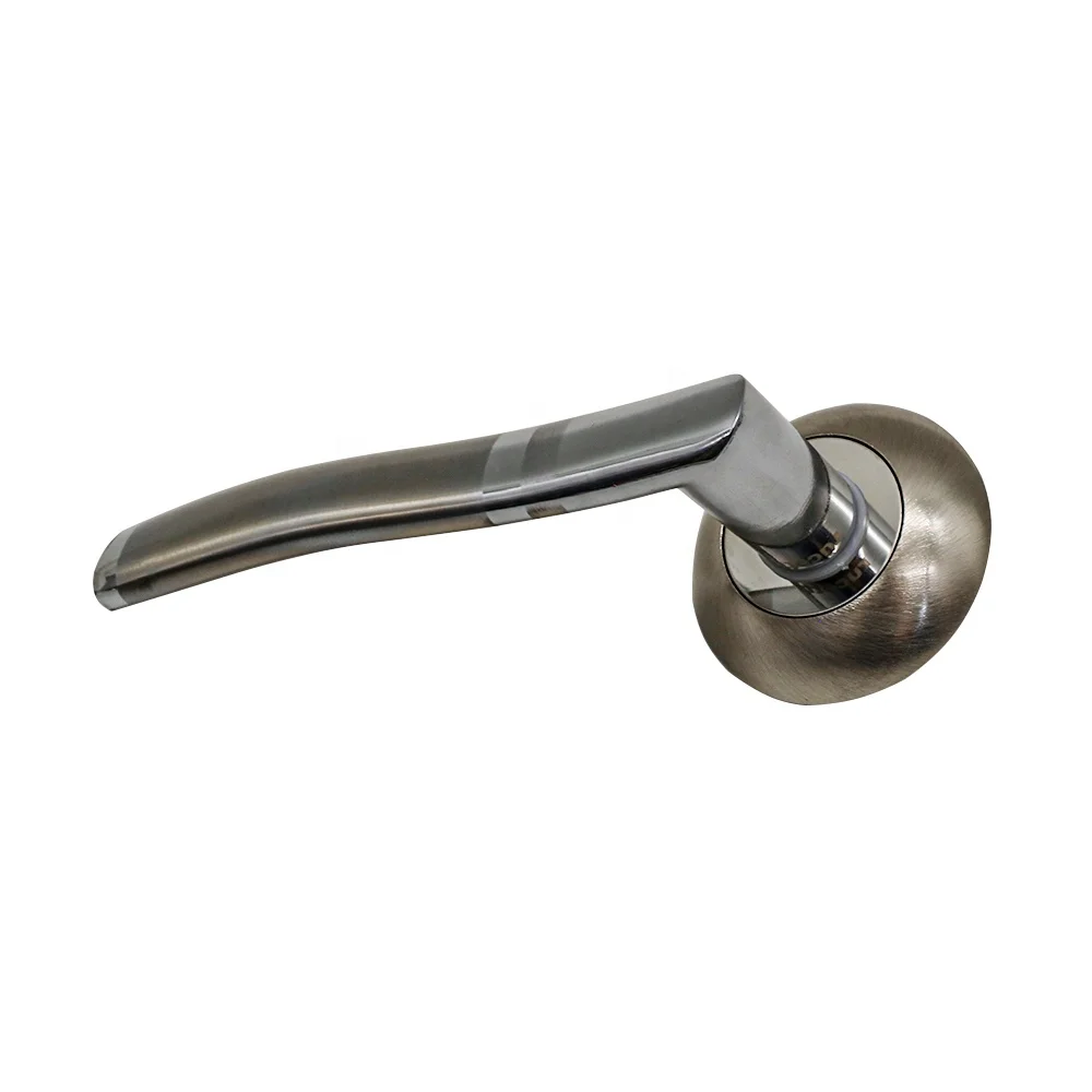 Small Design Aluminum Handle Satin Nickel / Polished Chrome Interior Door Handle