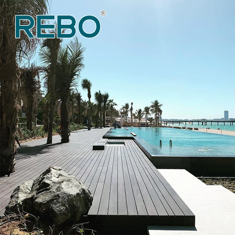 Terrace pool patio decking floor board bamboo material