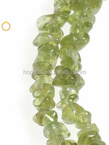 CBW04 Wholesale Natural Rough Gemstone Strand Chips Peridot Beads