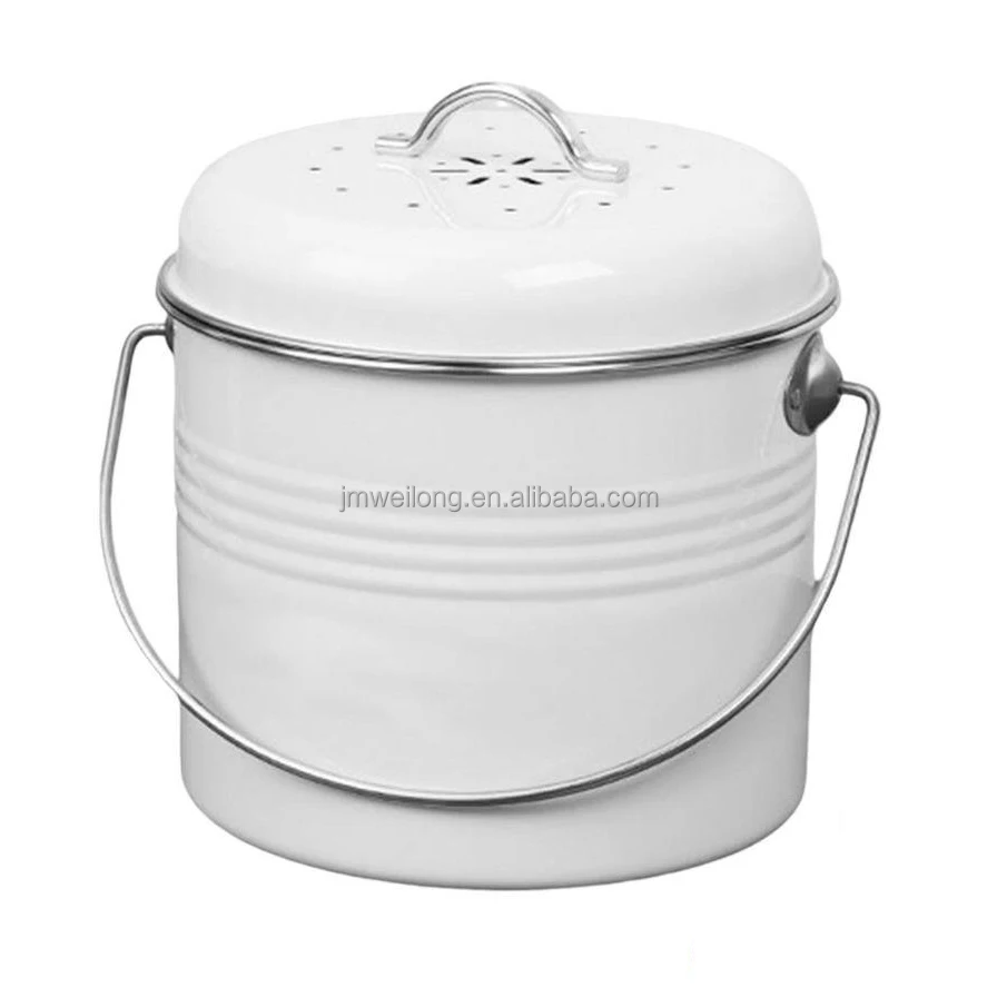 Compost bin metal kitchen small waste economic compost bucket can
