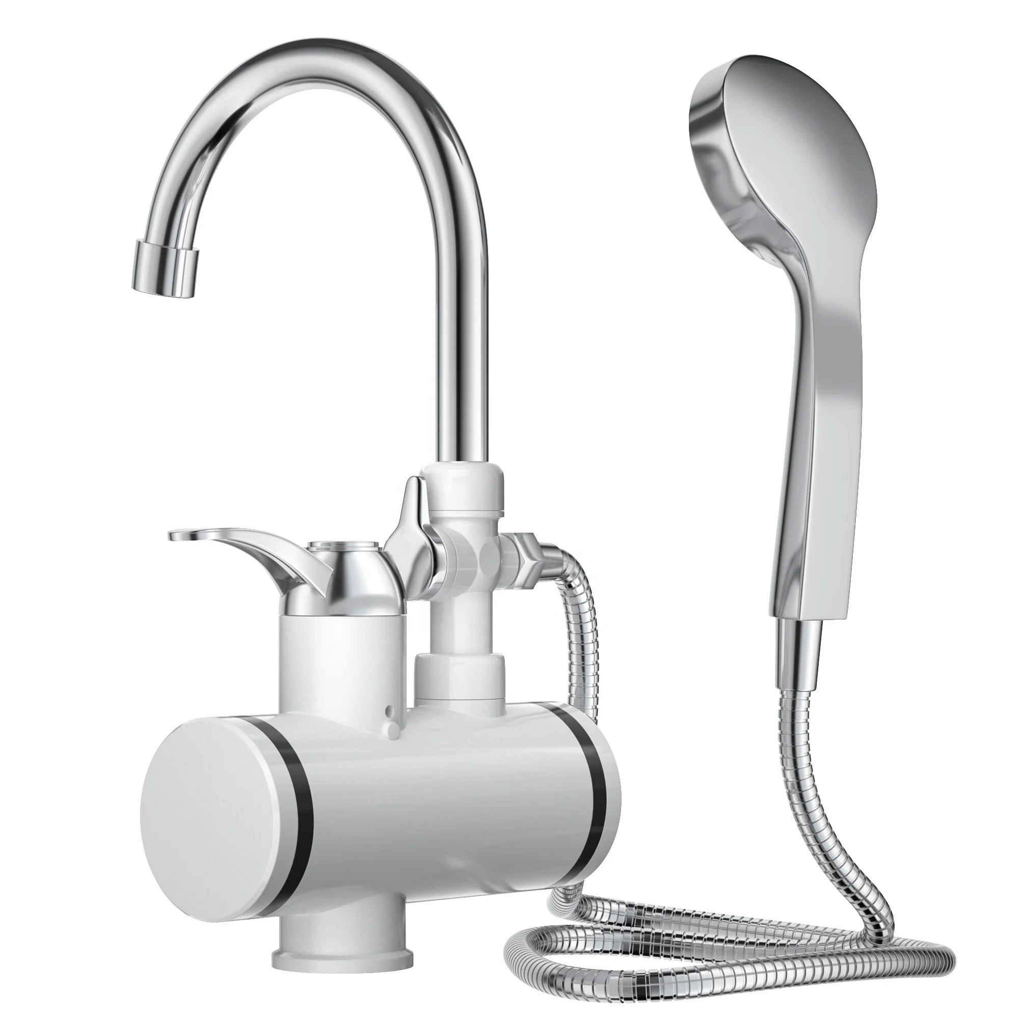 Wholesale 2022 High Quality Hot and Cold Water Brass Core LED Automatic Electric Thermostatic Faucets With Pull Out Shower Head