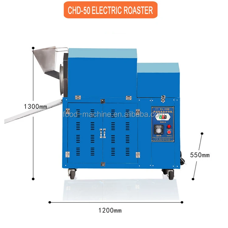 Commercial Multifunctional Gas Fired Heated Sesame Coffee Beans Sesame Seeds Roaster Machine