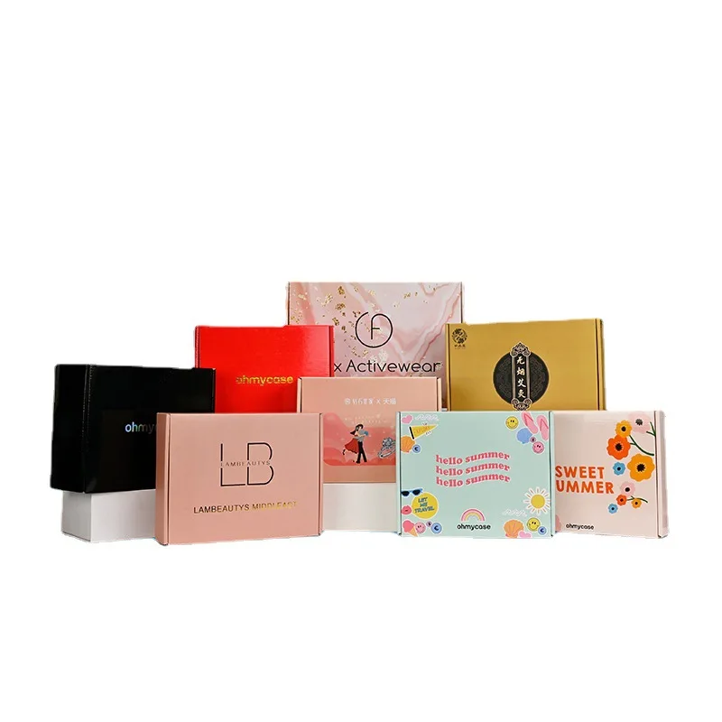 Wholesale Multiple Sizes Clothing Box Express Transportation Pink Mailer Box