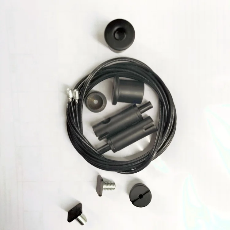 Factory  Customized OEM ODM Black Steel Wire Rope LED Suspension Cable Gripper Steel Suspension Cable Kit