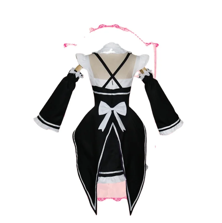 Anime re zero Kara Hajimeru Isekai Seikatsu Life In a Different World Ram Lem Cosplay Costume Wigs Maid Dress Halloween Costume