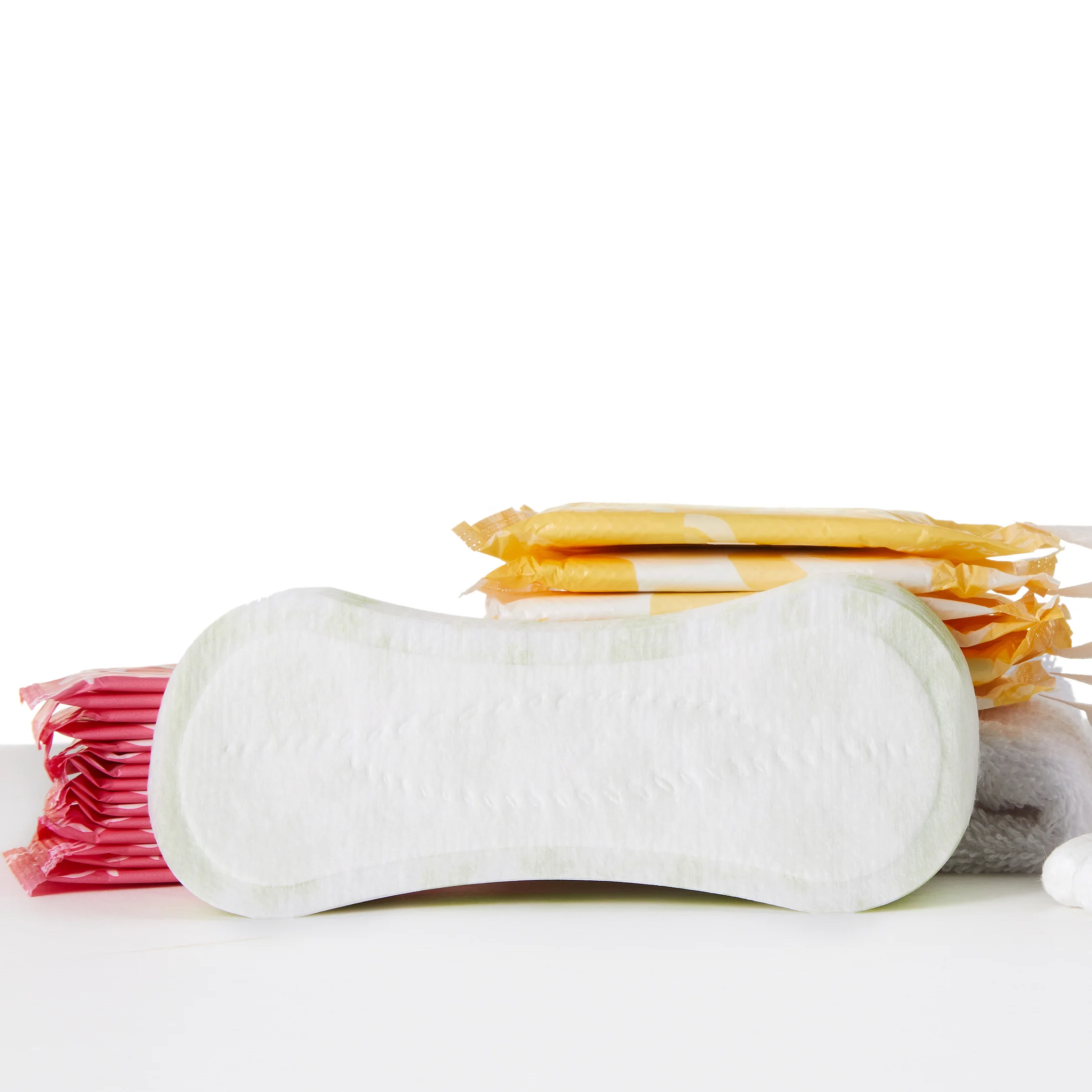 Eco-friendly Organic Bamboo Sanitary Napkin Feminine Hygiene Product Anion Cotton Sanitary Pad OEM thong panty liners for women