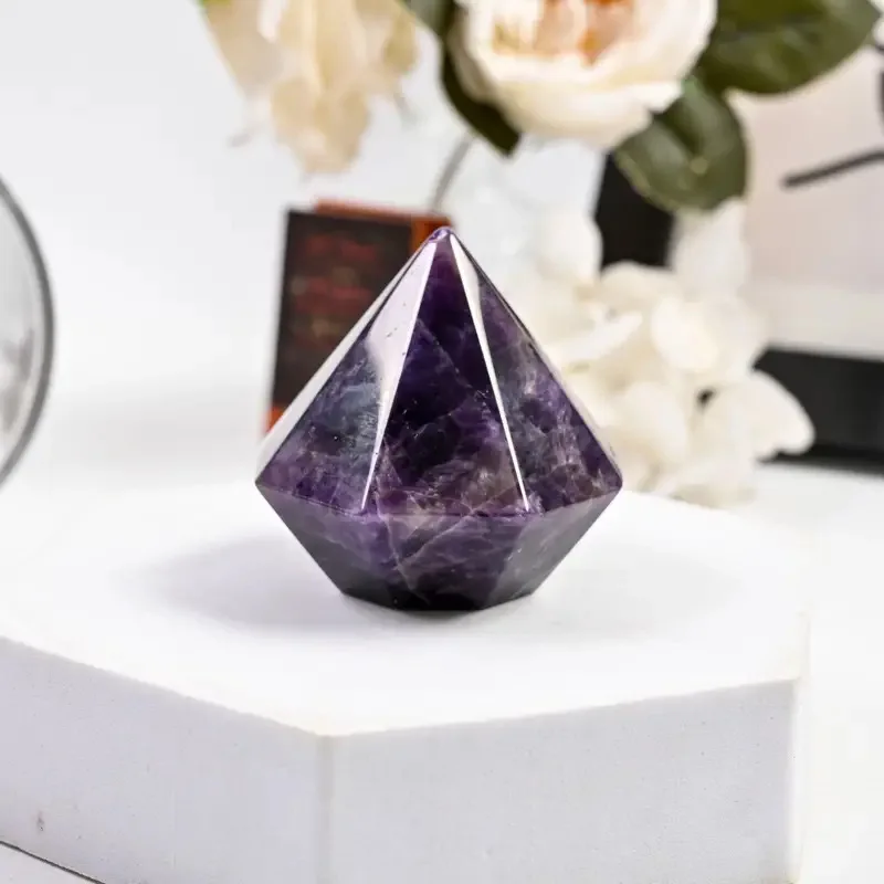 Wholesale Obsidian Rose Quartz Diamond Natural Gemstone Crystal Diamond Crafts For Gift Spirit Healing