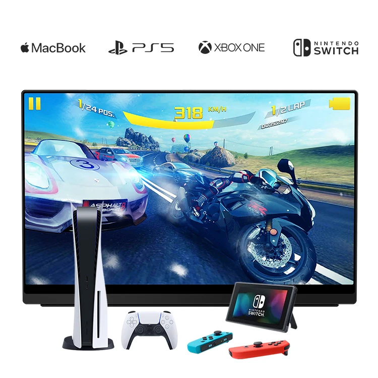 17 3 дюймовый портативный монитор 240 Гц с портом hd mi и usb c для компьютера ps4 ps5 игровой nintendo switch