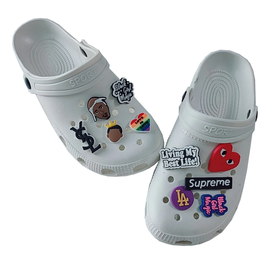 
Custom Designer Clog Shoe Charm Black Girl Magic Shoe Charms for Croc Shoe and Kids Gift 