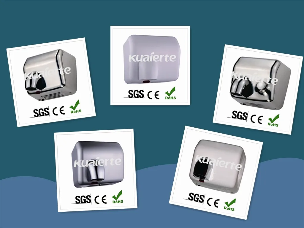 Washroom Automatic Hair Dryer Hotel Commercial Drier Toilet Bathroom 360 Degree Revolving Nozzle White Abs Electric Hand Dryers