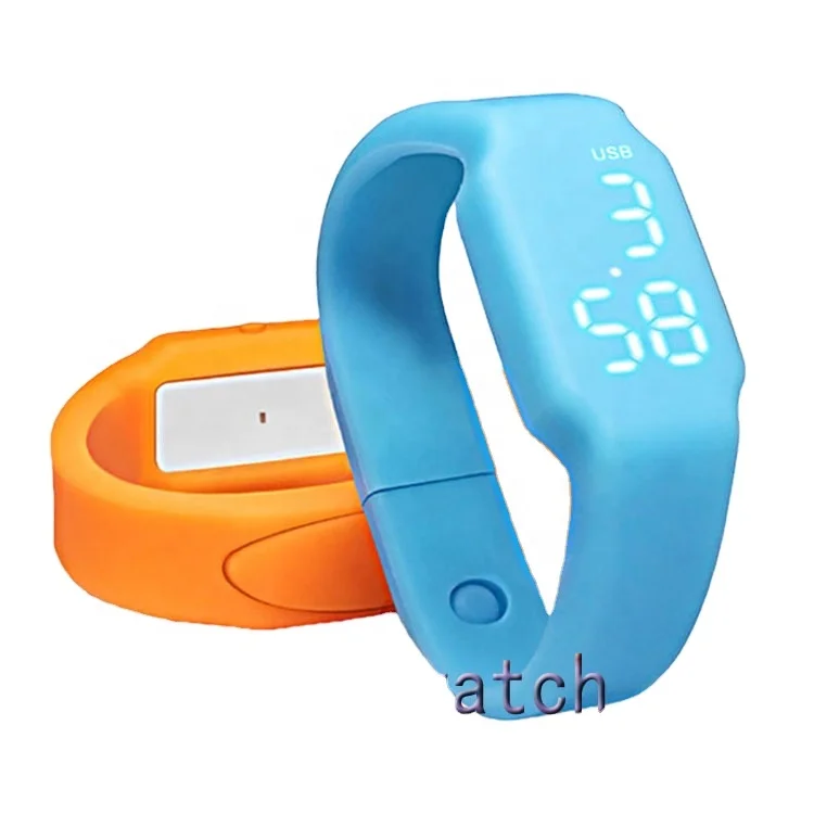 OEM 1GB 2GB 4GB 8GB 16GB 32GB silicone usb flash drive wrist watch with LED