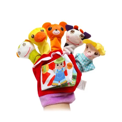 
Hand finger plush puppets glove Animal children early education toys 