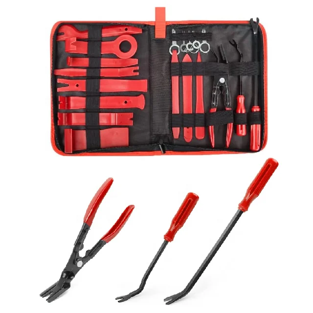 Promotional Car Door Fastener Panel Disassembly Repair Set Automotive Plastic Upholstery Pliers Trim Removal Tool Set With Bag
