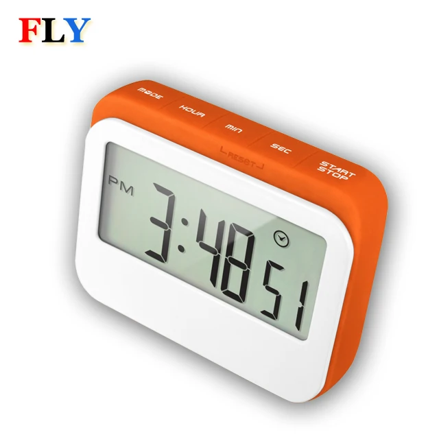 2024 Jumbo LCD pretty modern digital table alarm clock with timer