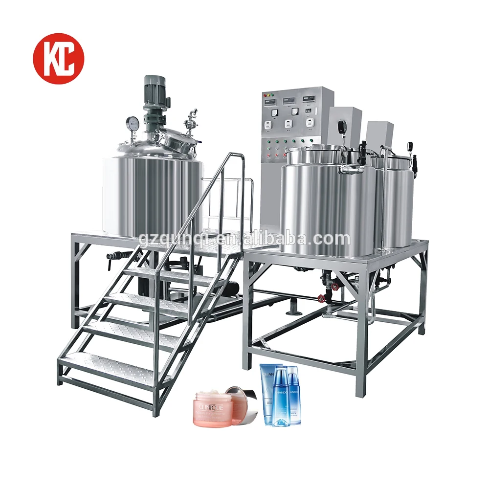 Vacuum Emuisifying Equipment Emulisifer Emulsifier 1000L2000L Blender For Cosmetic Cream Mixing Cosmetics Production Liquid Soap