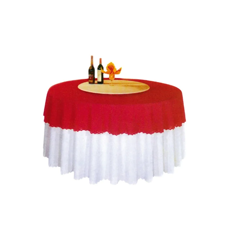 Custom Color 100% Polyester Hotel Wedding Partytable Cloth Tablecloth White Tablecloth Round