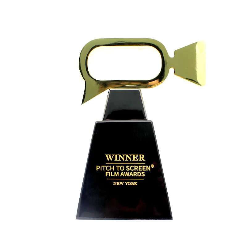 Custom Styling New Design Award Trophy Metal Music Video Honors Trophy Logo Custom Trophy