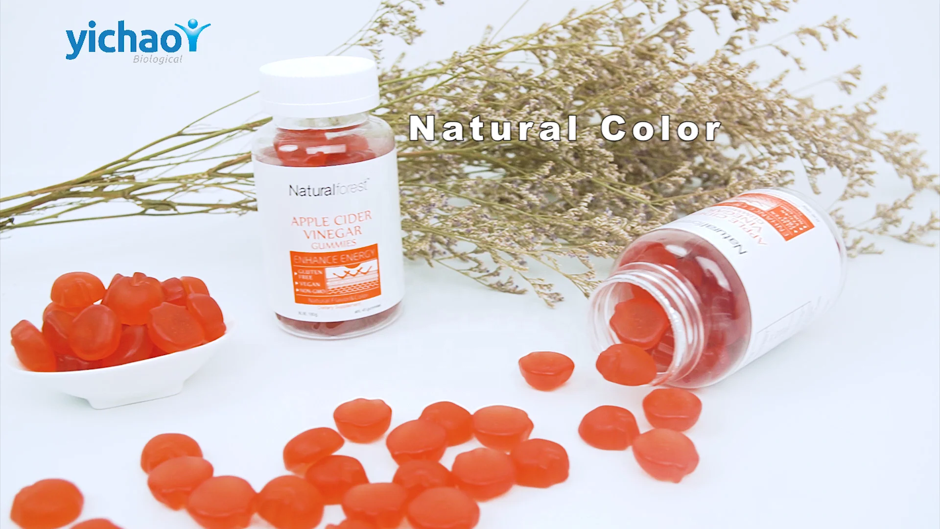Пищевая добавка Yichao с витаминами для взрослых, фирменная этикетка, пектин, яблочный сидр, уксус, Жевательная веганская Жевательная смесь