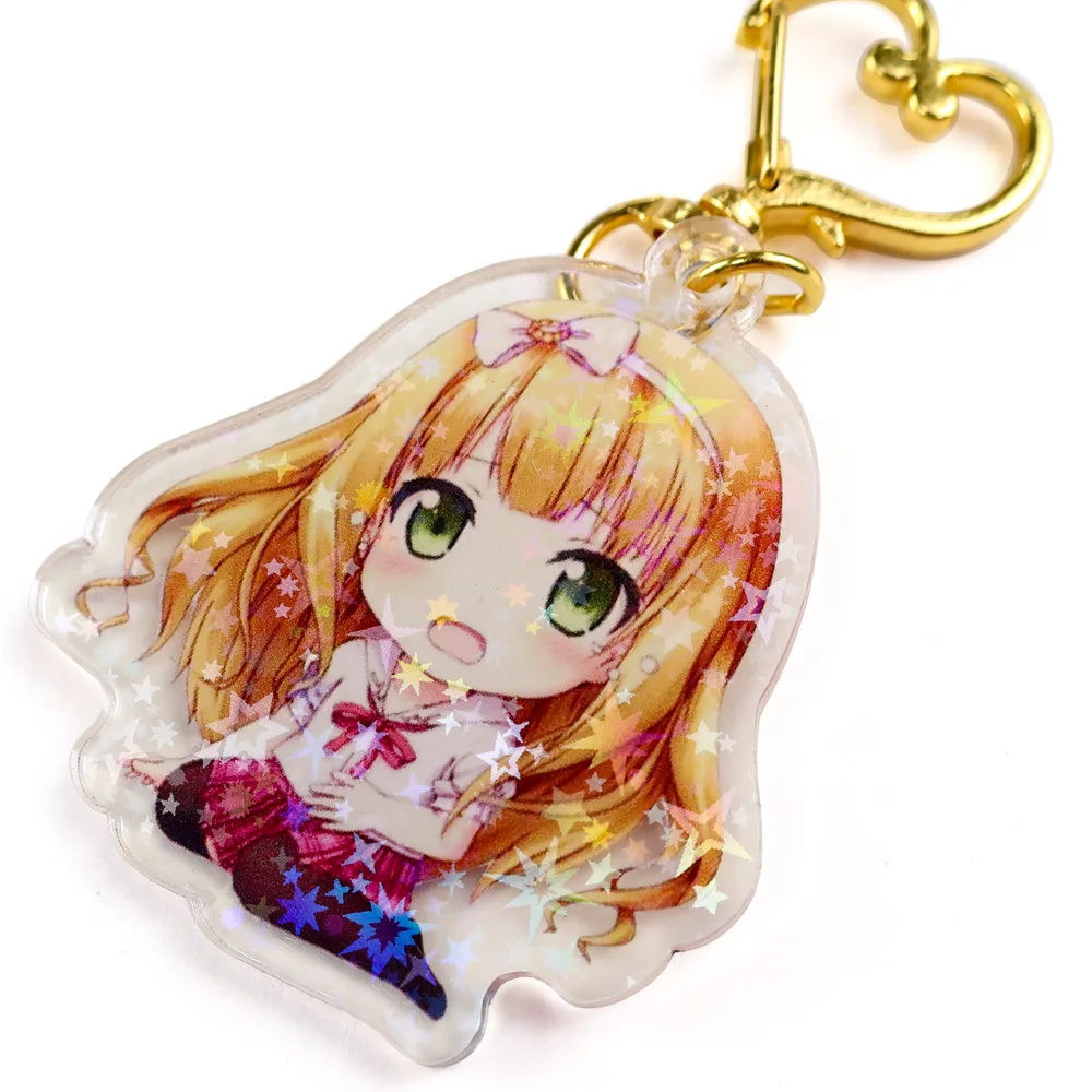 Wholesale Custom Star Shaped Acrylic Keychain Cute Keyrings