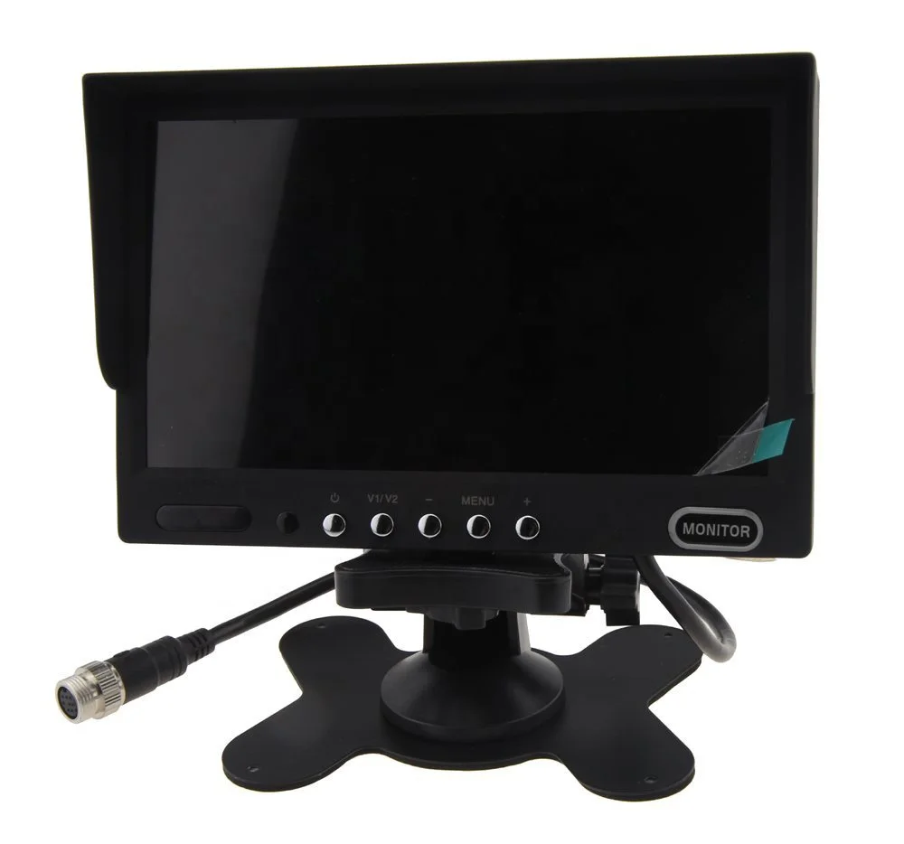 7-дюймовый суперширокоформатный цифровой Vga Hdmi с высоким разрешением 2 видеовхода экран транспортного средства грузовик Tft ЖК-монитор автомобиля