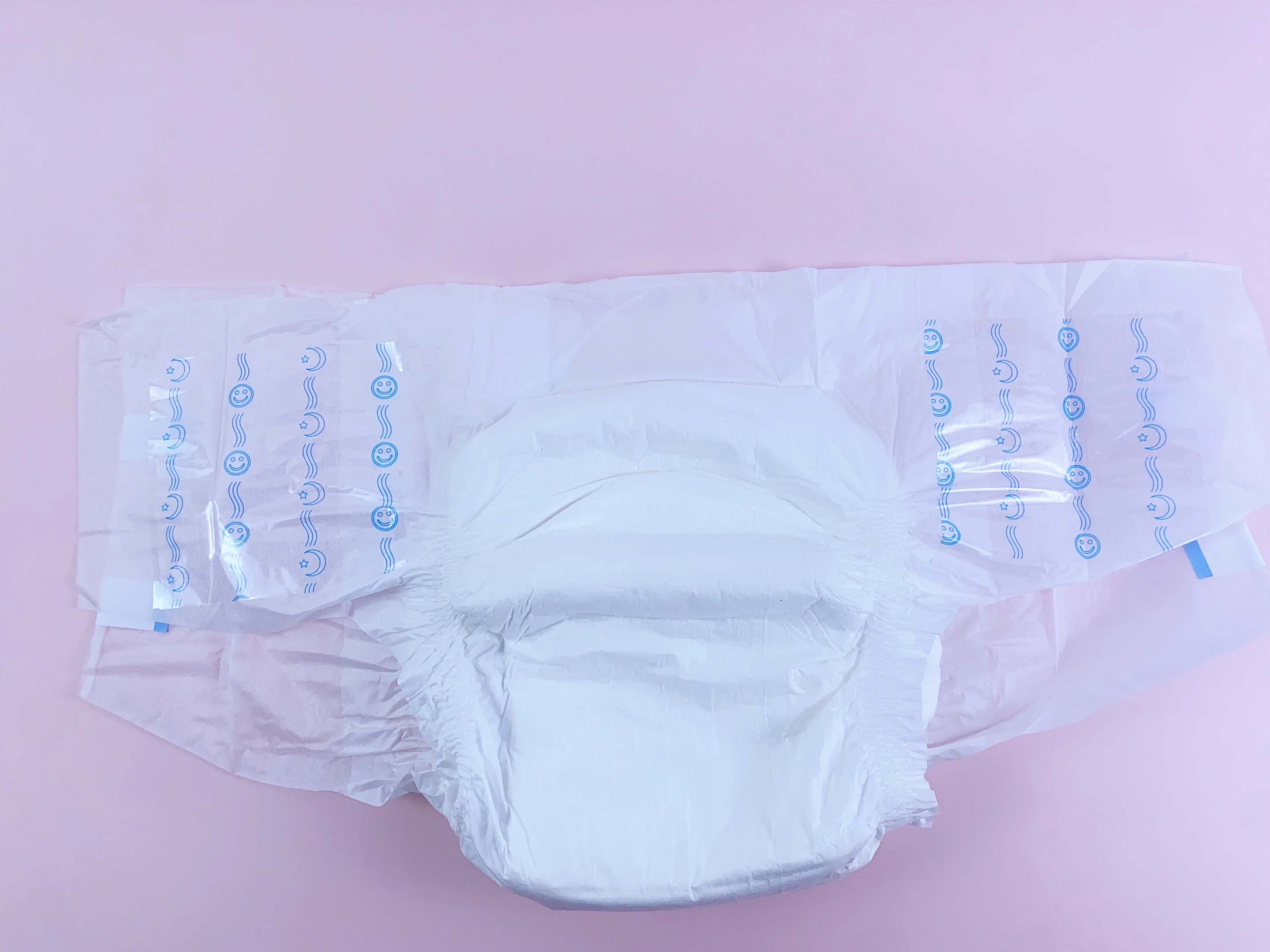 Wholesale Disposable Adult Diaper Thick High Quality Non Woven Fabric Bamboo  biodegradable OEM Printed ABDL Design Free Samples