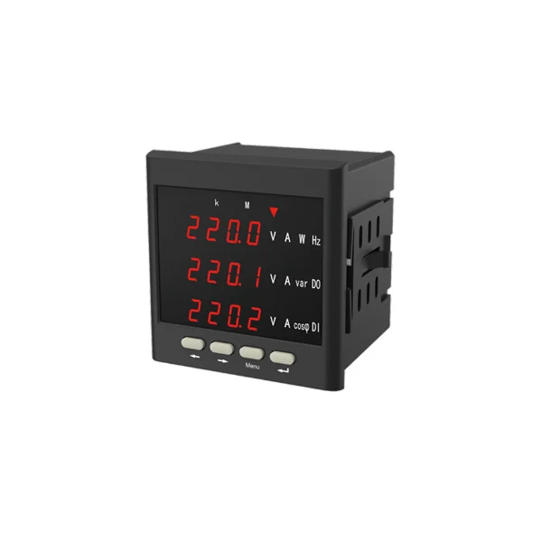 LED digital display RS485 3 phase voltmeter ammeter dual Energy meter