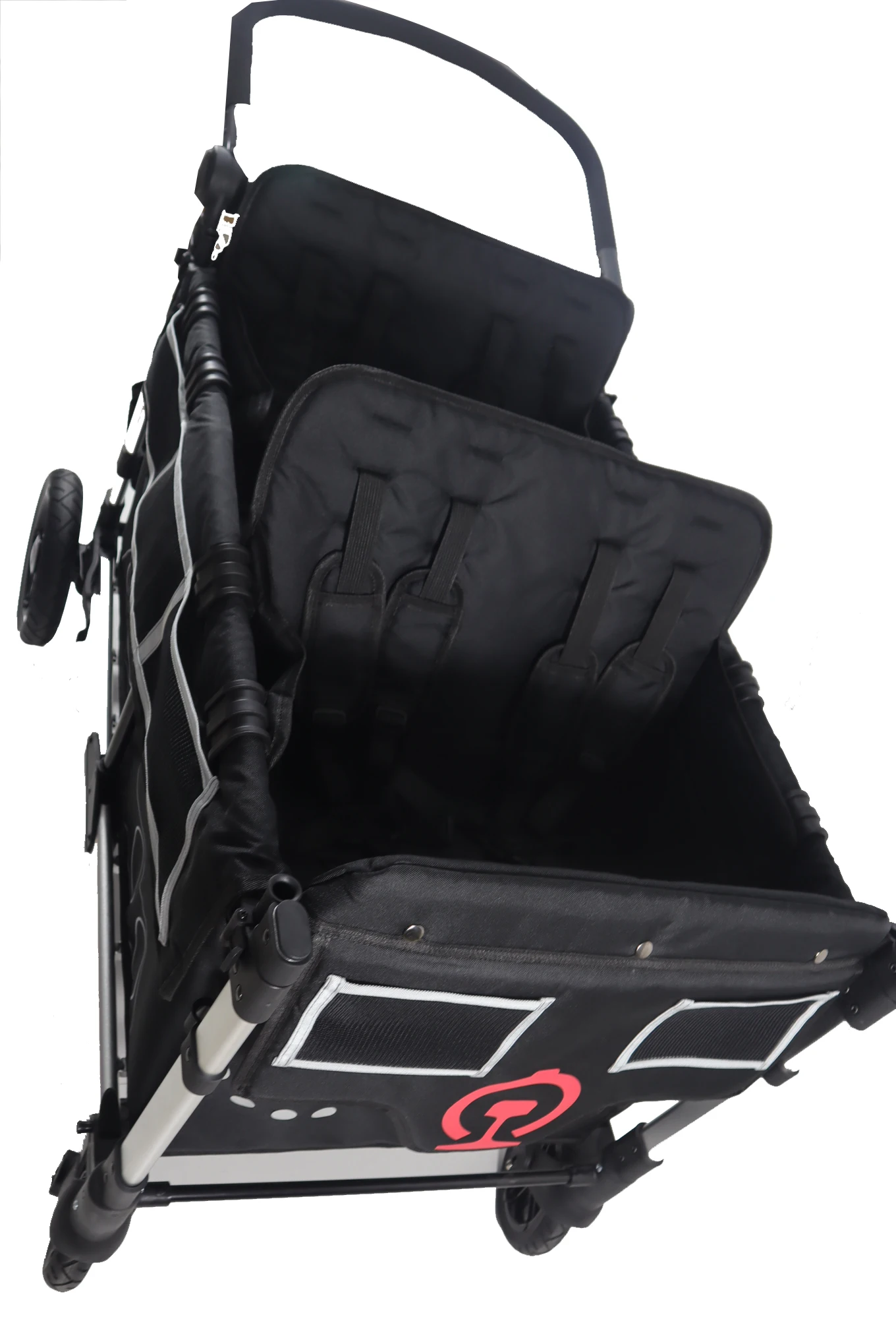 Горячая распродажа стильная детская коляска с двойной ручкой складная большим пространством четыре места дышащая