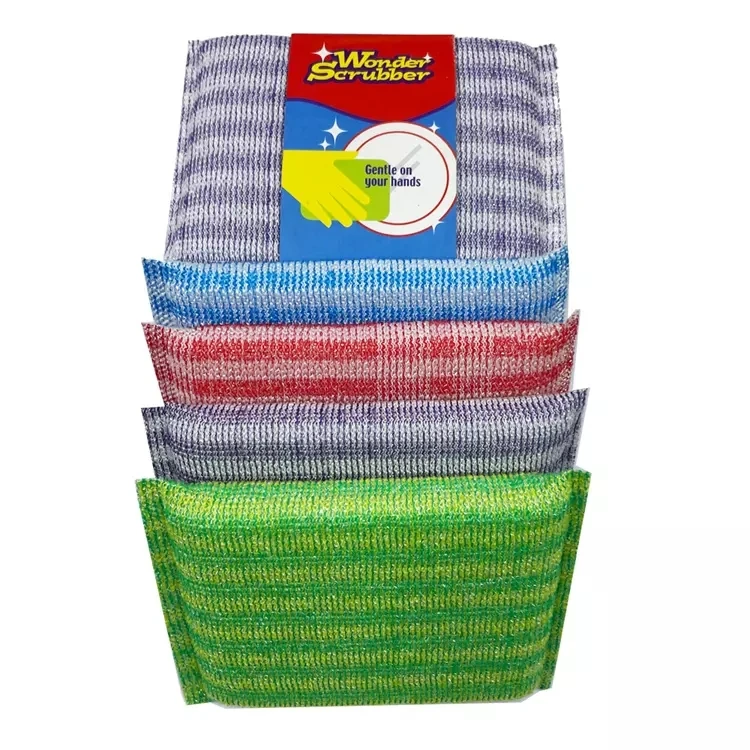 China Wholesale Custom Design Kitchen 4 Pcs Different Colours Rectangle Washing Dishes Sponge For Cleaning