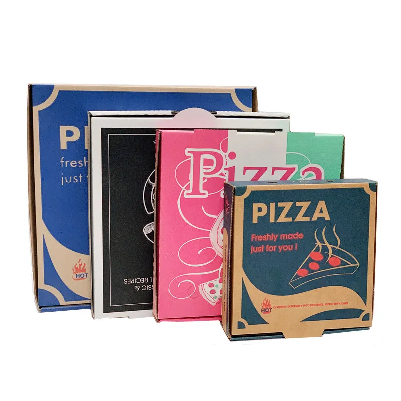 Custom Logo Biodegradable Kraft Paper Pizza Box High Quality Food Corrugated Box Packaging