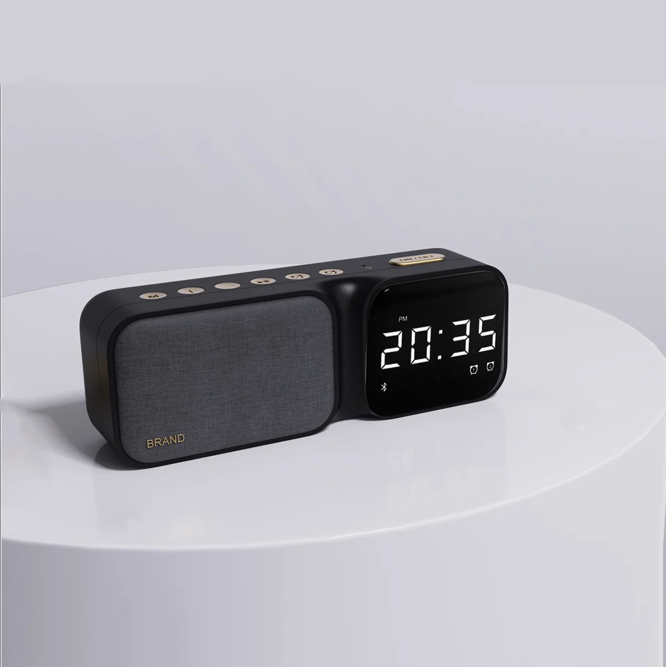 Factory new model multi-function wireless speaker Bluetooth alarm clock with LED digital display