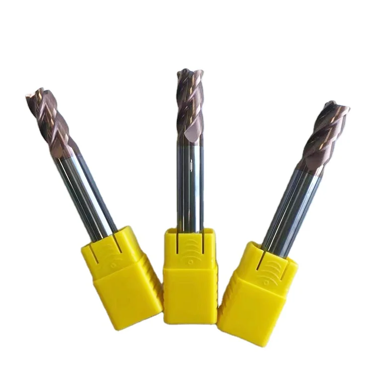 
HNT High Quality HRC65 Solid Carbide 4 Flute Long Shank Corner Radius End Mills 