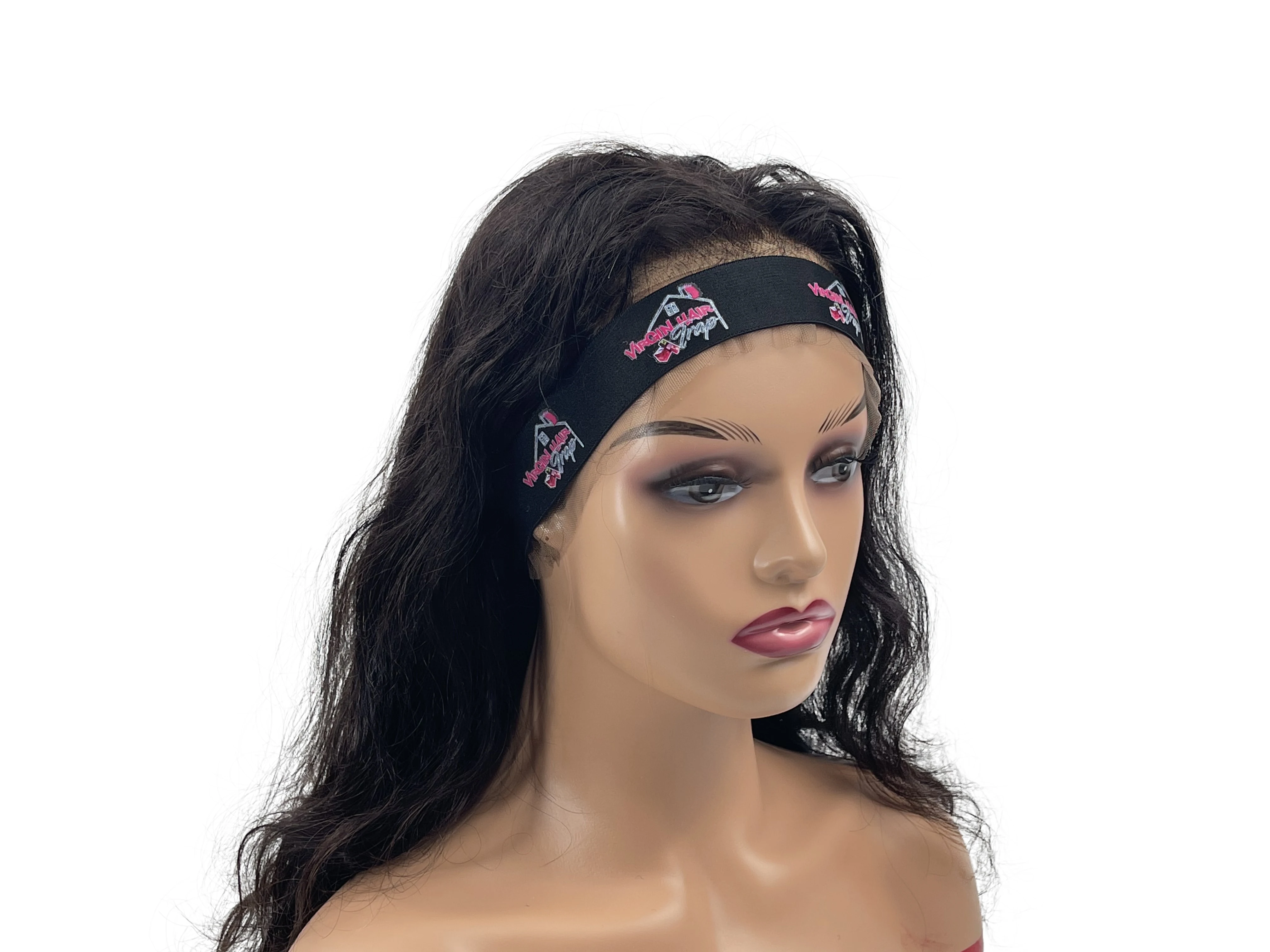 Colorful Custom Logo Printed Lace Wig Band Fashionable Adjustable Braided Hair Bands Edge Slayer Bands For Wig