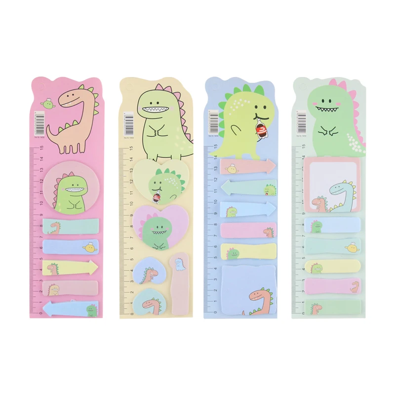 2022 Wholesale Dinosaur Sticky Notes Colorful Memo Notepad Notes Student Stationery Handbook Sticker Bookmark