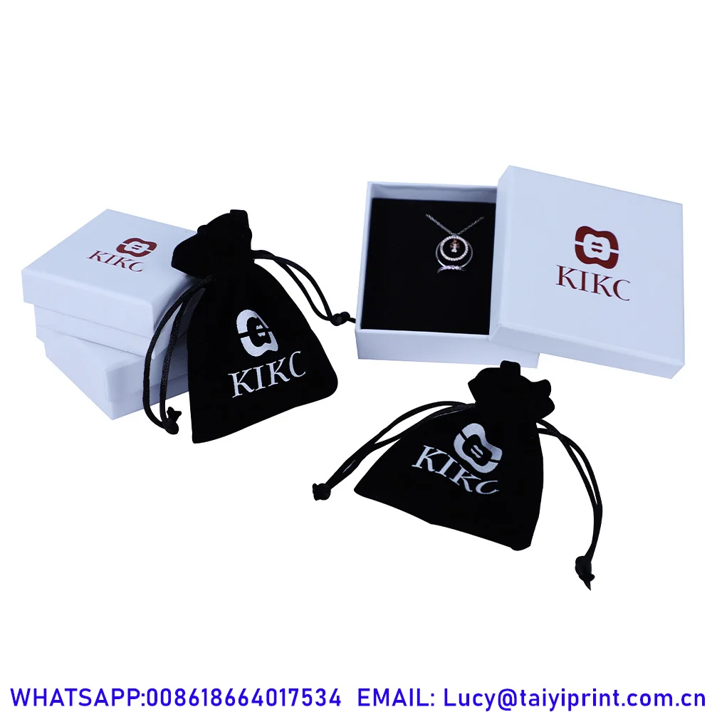 Black White Paper Packaging Cardboard Gift Box With Lid Small Set Jewelry Packaging Box