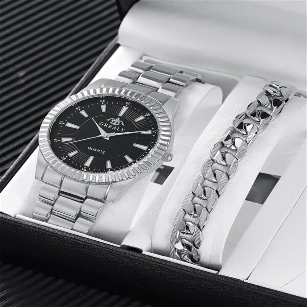 Simple fashion bracelet watch men and women quartz couple watch business gift watch set