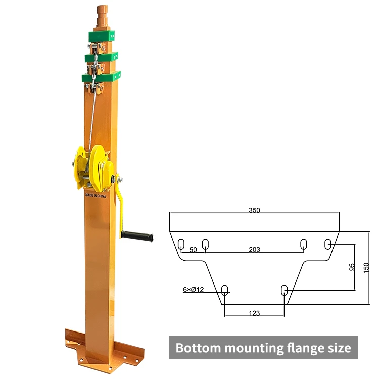 Spot supply of 4-meter high pole with a load capacity of 10-50kg communication pole steel manual telescopic mast light