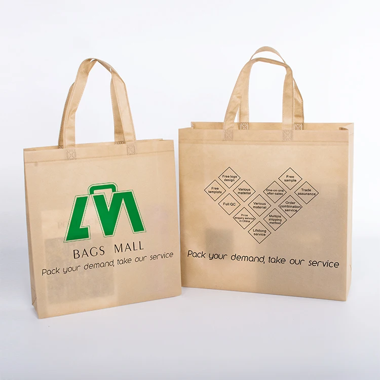 Custom Printed Reusable Eco Friendly Recycled Non Woven Fabric Carry Bags For Shopping, Customised Cheap Carrier Bag With Logo