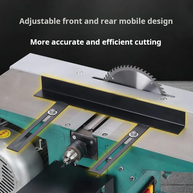 The YM120 Tabletop Electric Multifunctional Woodworking Planer Has a Planing Width of 120mm. Woodworking Machinery
