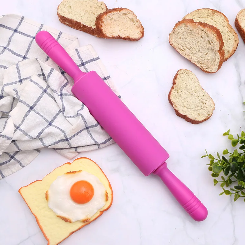 Durable Mini Silicone PP Handle Pastry Rolling Pin Funny Kids Use Easy Rolling Stone Material Pastry Boards with OEM Logo Baking