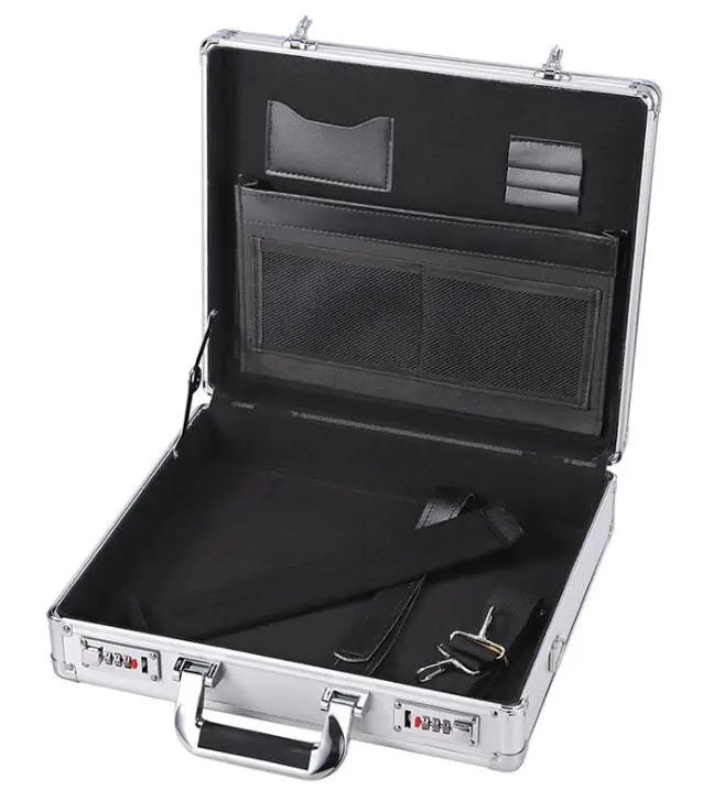 Black Hard Aluminum Case Toolbox Drone Gun Case Metal Briefcase with custom size